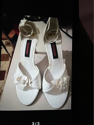 Beyaz abiye ayakkabı - Görsel 2