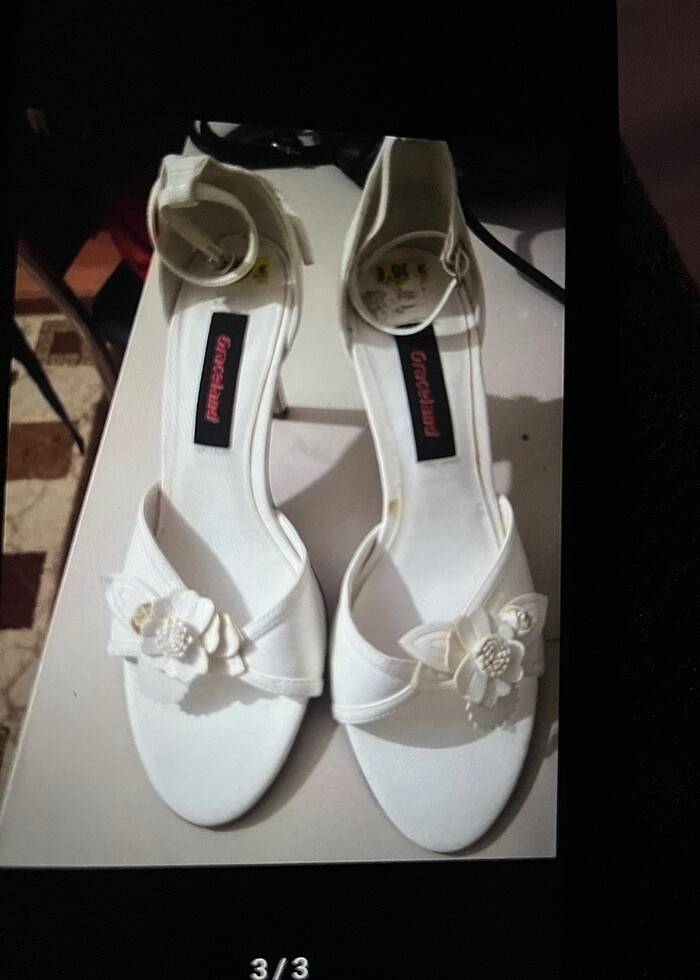 Beyaz abiye ayakkabı - Görsel 2