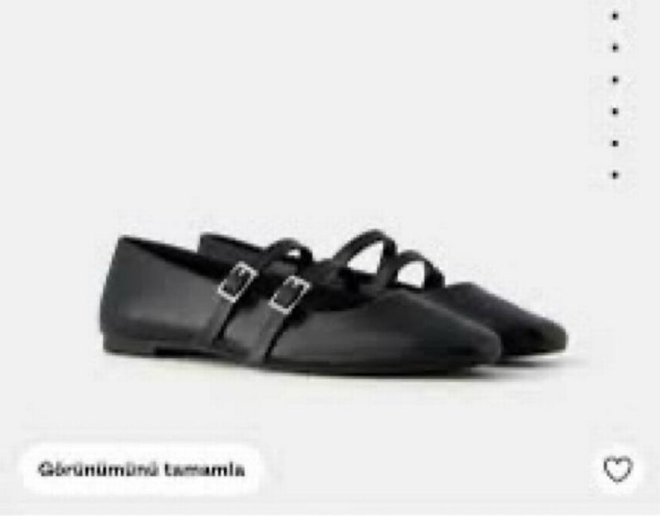 Tokalı Siyah Kadın Düz Ayakkabı - Görsel 2