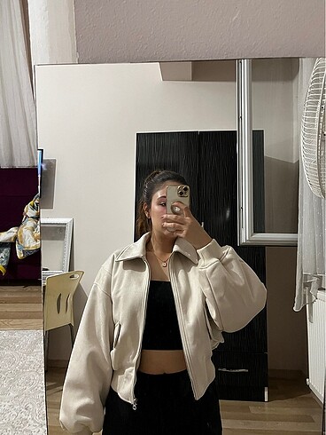 Pull and Bear Ekru ceket