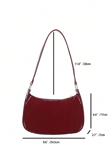 Sheinside Shein dark cherry çanta