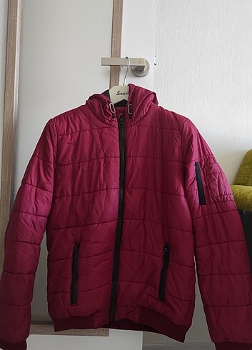 13-14 Yaş Beden bordo Renk 13 14 yas Lcw şişme mont