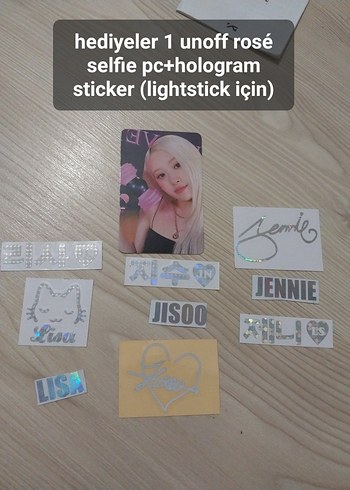 Bp lightstick+2 ori pc+1 unoff pc&holo sticker