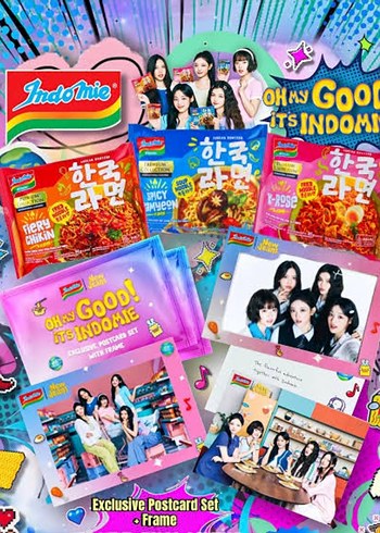  Beden Indomie×newjeans(special edition) 3 exclusive postcard+frame