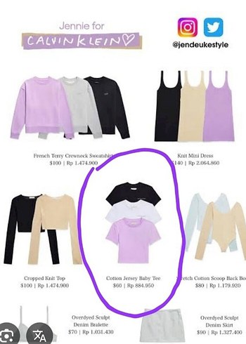 Calvin klein×jennie collab(limited edition) beyaz crop tee - Görsel 2