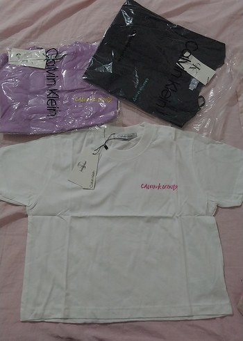 Calvin klein×jennie collab(limited edition) beyaz crop tee - Görsel 4