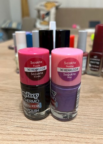 Betty Boop Termo İki Renkli Oje - Bordo/Fuşya - Görsel 2