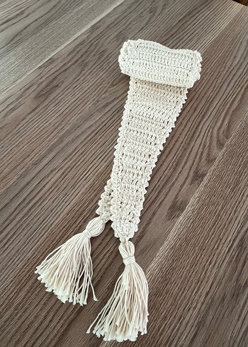 Püsküllü Bohem Örgü Kadın Şal - Görsel 3