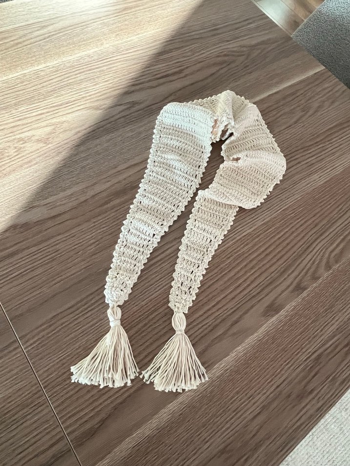 Püsküllü Bohem Örgü Kadın Şal - Görsel 2