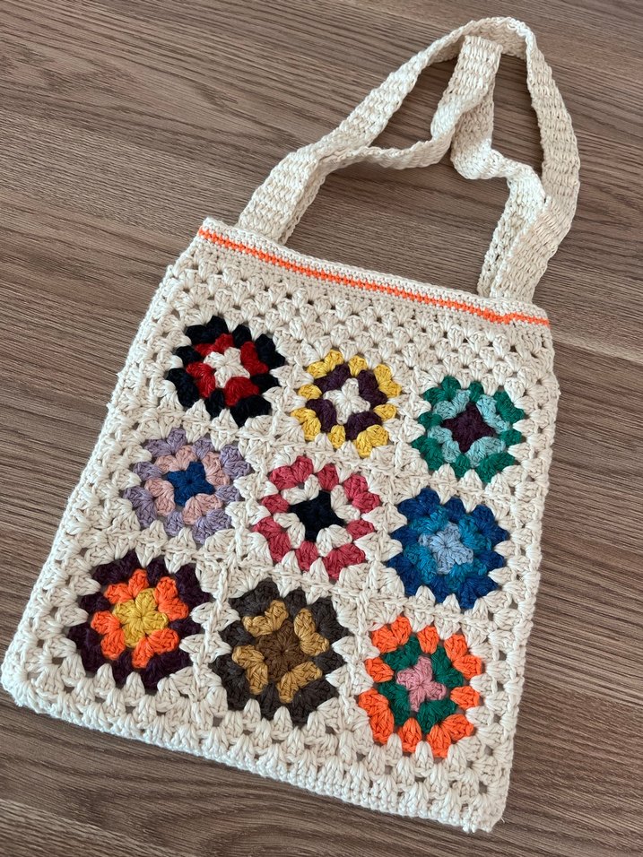 Renkli Örgü Bohem Kadın Çanta - Görsel 4