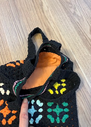 Renkli Örgü Bohem Kadın Çanta - Görsel 5