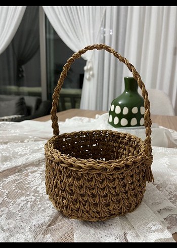Beden Bohem hasır sepet kına nişan organizasyon sepeti