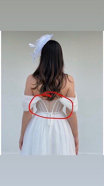36 Beden beyaz Renk Nikah elbisesi