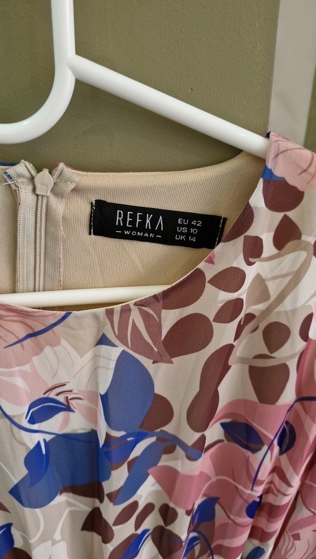 Pembe Bohem Uzun Elbise V Yaka - Görsel 2