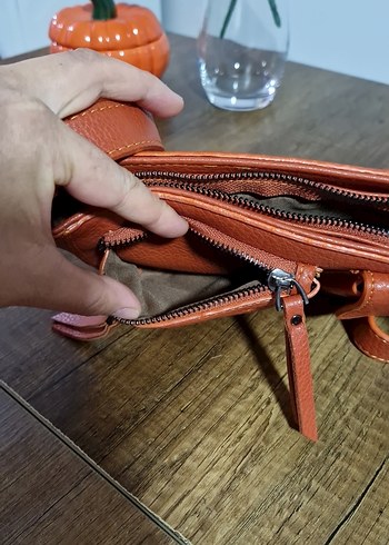 Kahverengi Deri Kadın Çanta - Görsel 4