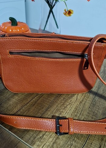 Kahverengi Deri Kadın Çanta - Görsel 7