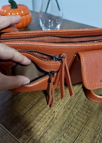 Kahverengi Deri Kadın Çanta - Görsel 6