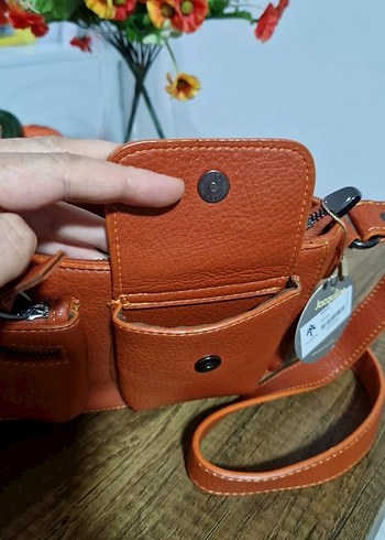 Kahverengi Deri Kadın Çanta - Görsel 5