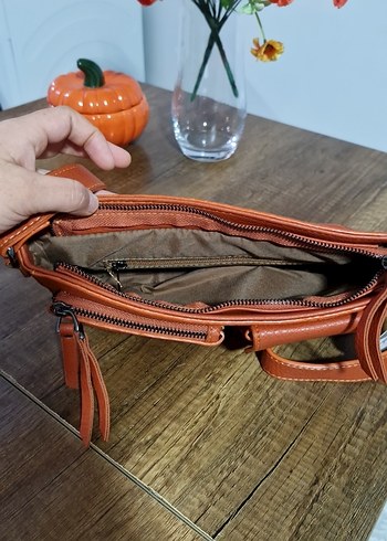 Kahverengi Deri Kadın Çanta - Görsel 3