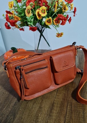 Kahverengi Deri Kadın Çanta - Görsel 2