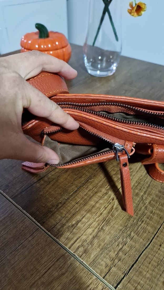 Kahverengi Deri Kadın Çanta - Görsel 4