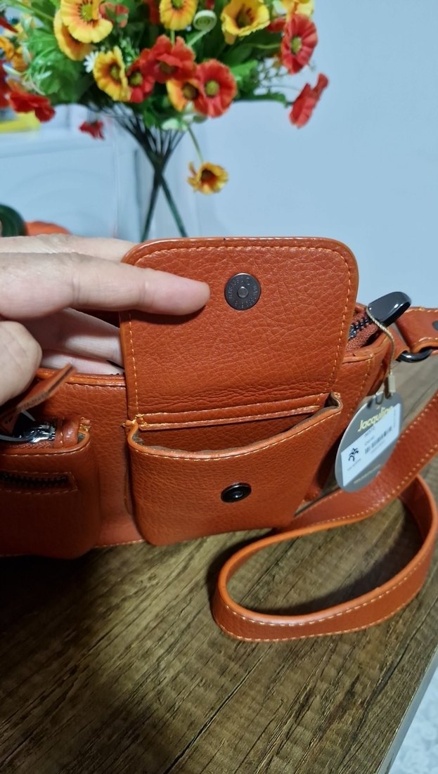 Kahverengi Deri Kadın Çanta - Görsel 5