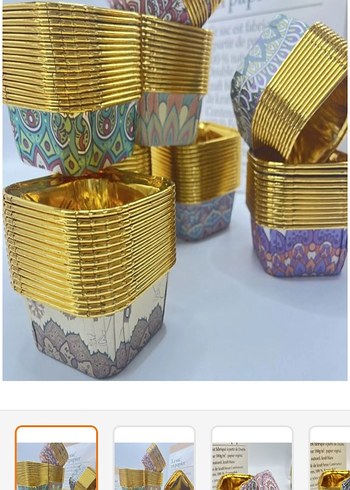 Altın Renkli kapkek kalıbı - Görsel 3