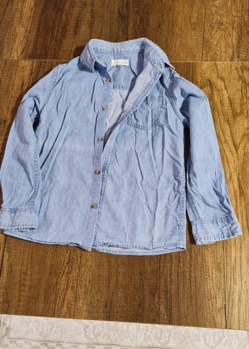 Erkek Çocuk Kot Gömlek Uzun Kollu - Görsel 4