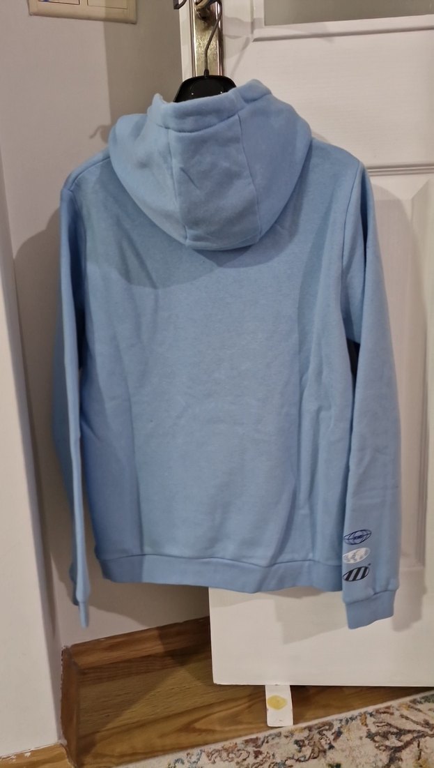 Mavi Kapüşonlu Baskılı erkek çocuk Sweatshirt - Görsel 4