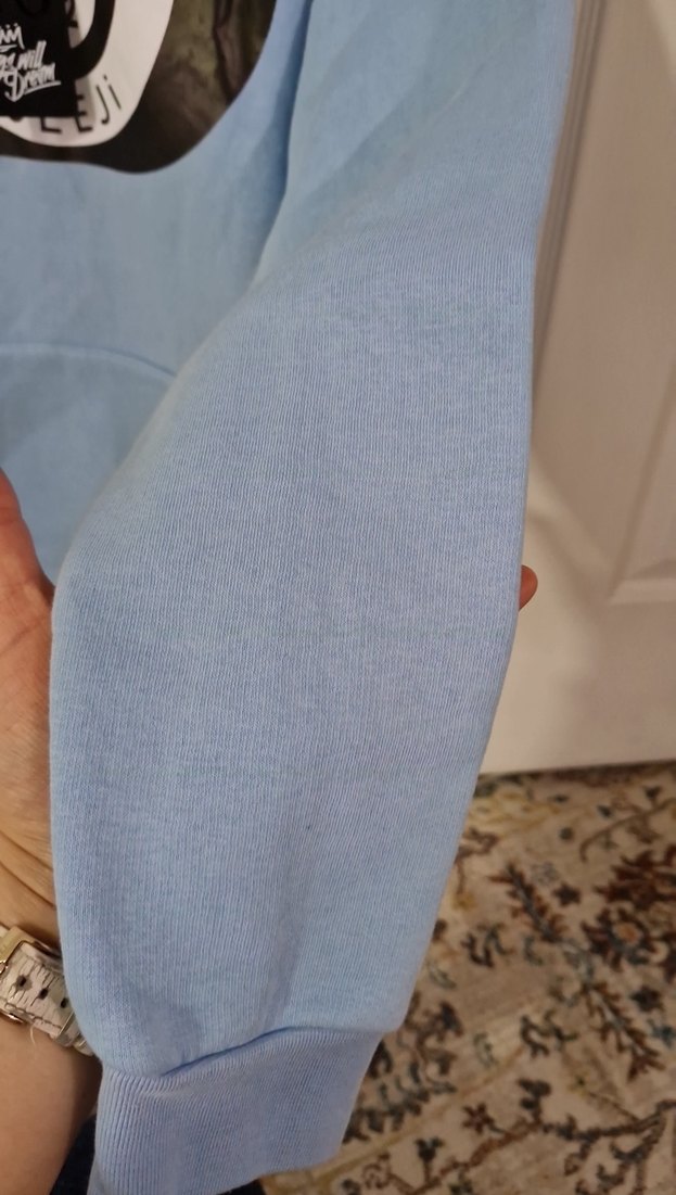 Mavi Kapüşonlu Baskılı erkek çocuk Sweatshirt - Görsel 3