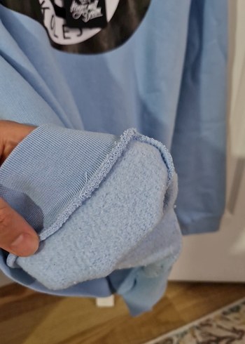 Mavi Kapüşonlu erkek çocuk Sweatshirt - Görsel 3