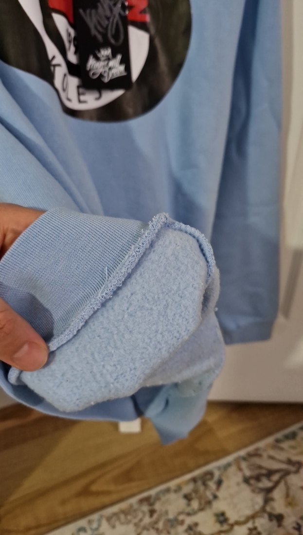 Mavi Kapüşonlu erkek çocuk Sweatshirt - Görsel 3