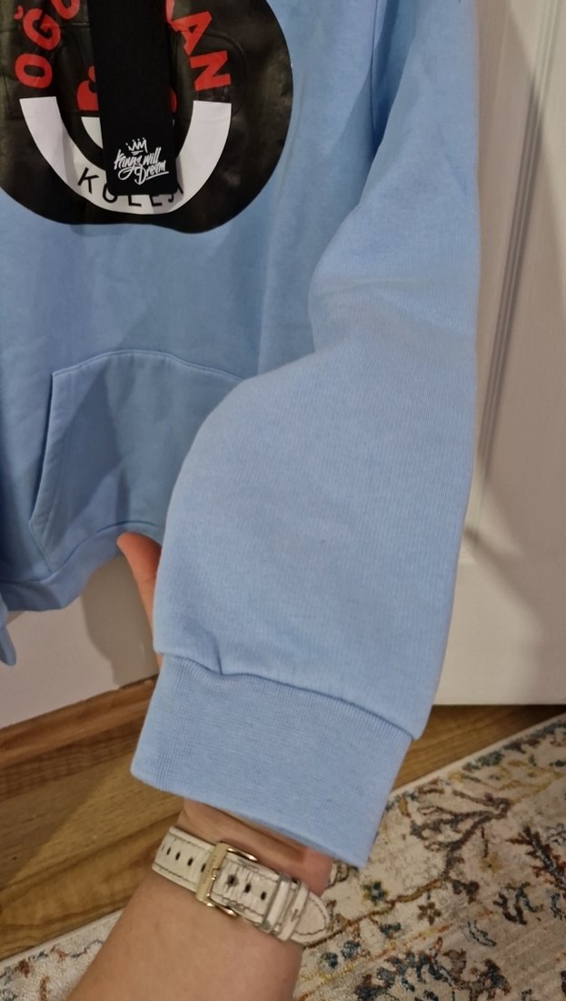 Mavi Kapüşonlu erkek çocuk Sweatshirt - Görsel 2