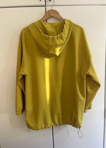 Sarı Kapüşonlu Kadın Ceket - Görsel 4