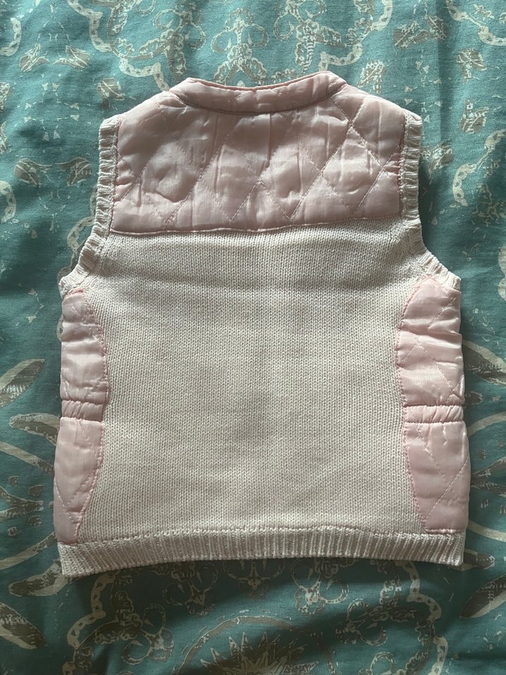 Kız Çocuk Pudra Triko Yelek - Görsel 3