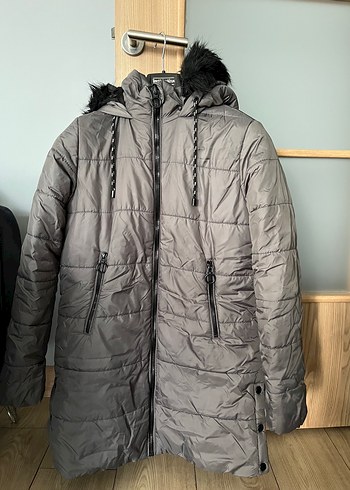 38 Beden LC waikiki Gri Kadın Kışlık Mont