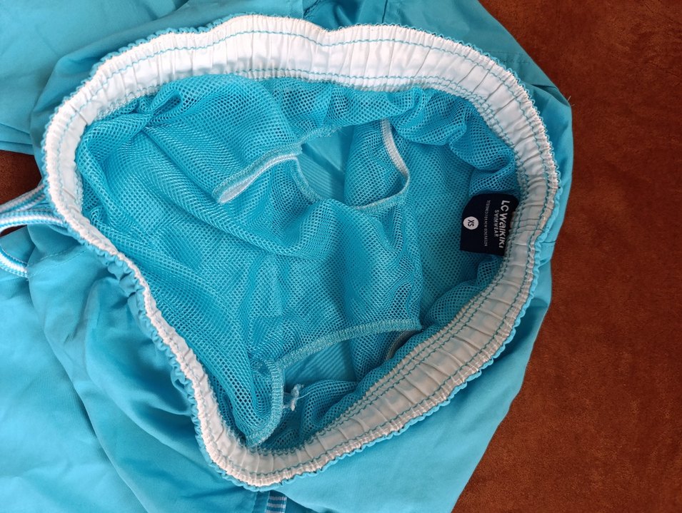 Mavi Fermuarlı Erkek Şort Mayo - Görsel 3