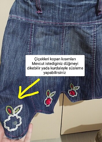 6 Yaş Beden lacivert Renk KIZ ÇOCUK ŞİRİN KOT ETEK TAKIM ( 5-6 YAŞ UYUMLU)