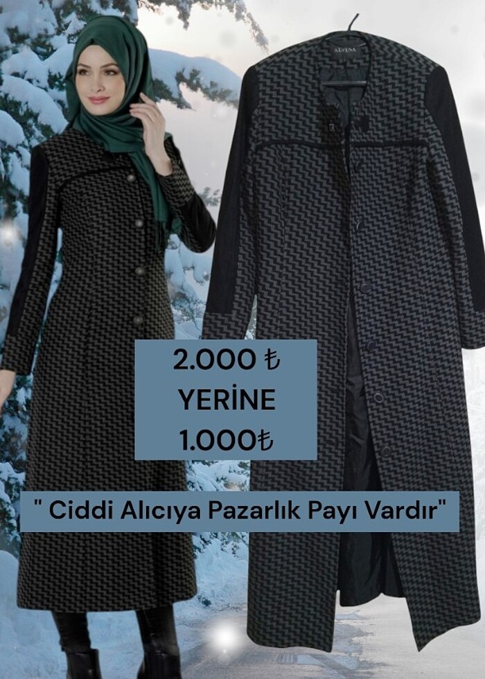 ORİJİNAL ALVİNA UZUN  KABAN ( 40-42-44 BEDEN UYUMLU) - Görsel 2