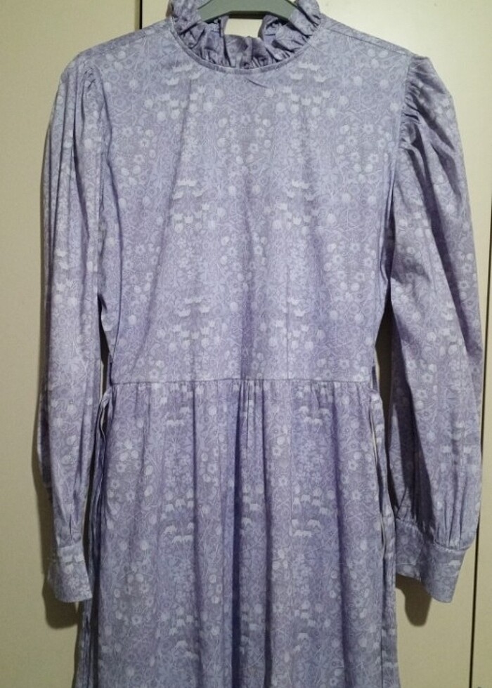 LİLA TESETTÜR ABİYE / GÜNLÜK ELBİSE (38 BEDEN UYUMLU) - Görsel 4