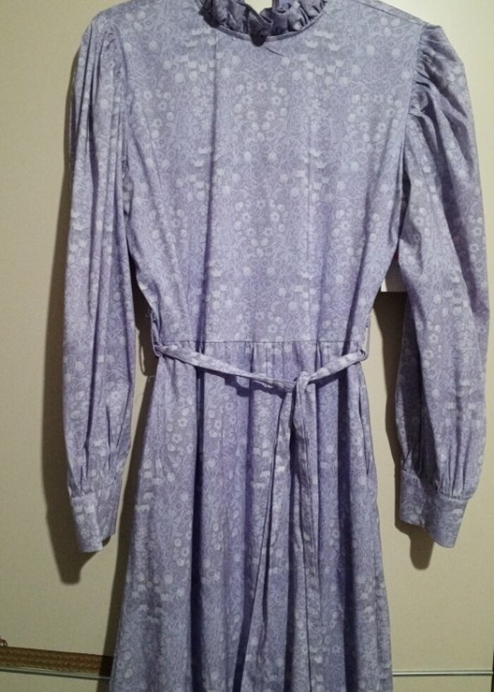 LİLA TESETTÜR ABİYE / GÜNLÜK ELBİSE (38 BEDEN UYUMLU) - Görsel 2