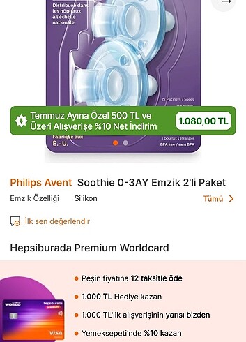 Philips avent soothie emzik
