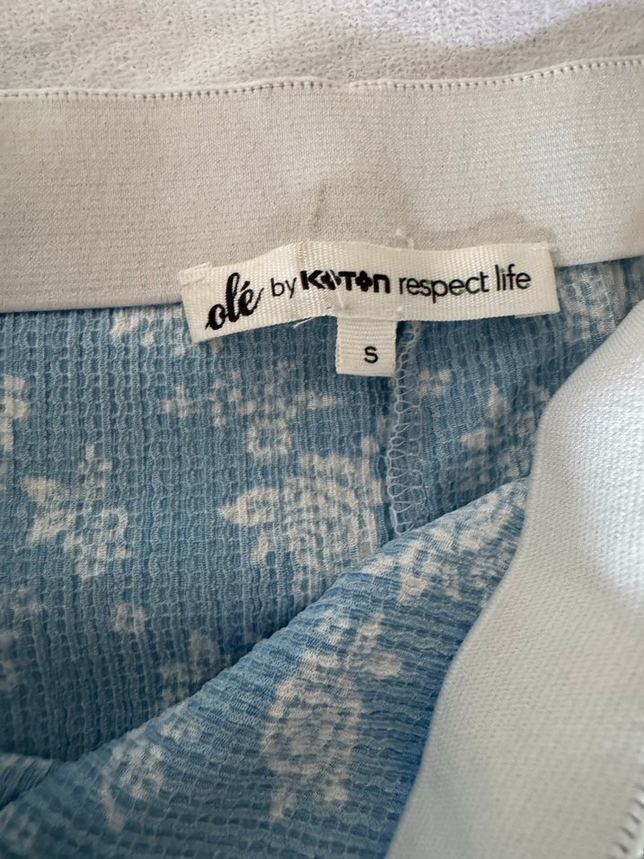 Mavi Bohem Doğum Kıyafeti Midi Etek - Görsel 3