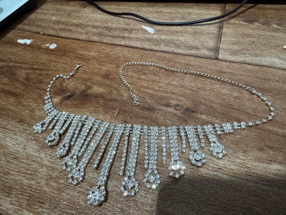 Bej Renkli Payetli Kadın Takı Seti - Görsel 2