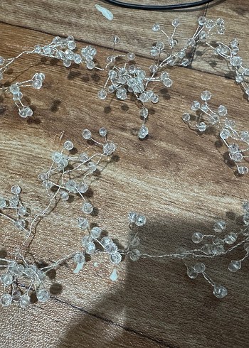 Beyaz Boncuklu Bohem Tarzı Saç Aksesuarı - Görsel 2