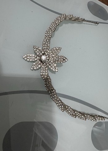 Gri Yılan Desenli Payetli Kadın Broş - Görsel 2