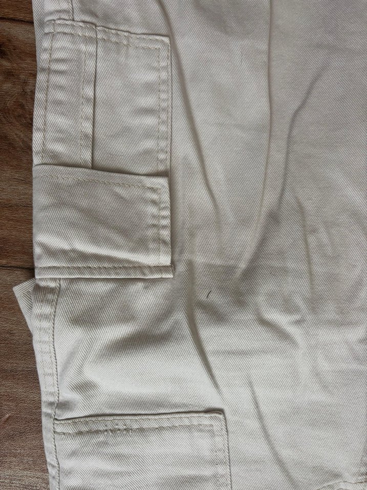 Bej Kadın Midi Boy Pamuklu Pantolon - Görsel 3