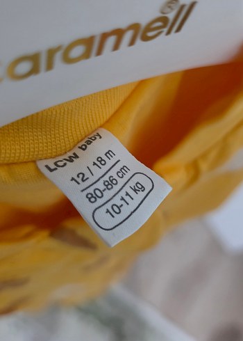 Renkli Puantiyeli Sarı Bebek Tulumu - Görsel 6