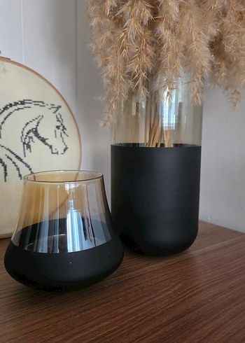 Siyah ve Bej Cam Vazolar - Görsel 7