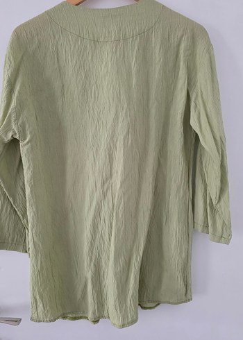 Bej Bohem Yarım Kollu Kadın Gömlek - Görsel 3